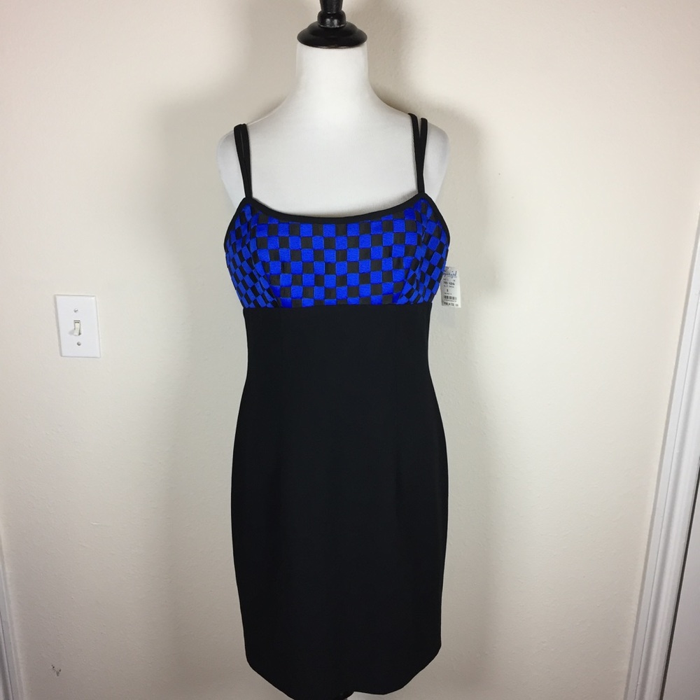 NWT Royal Blue Checkered Dress